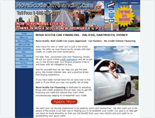 Tablet Screenshot of novascotiacarfinancing.com